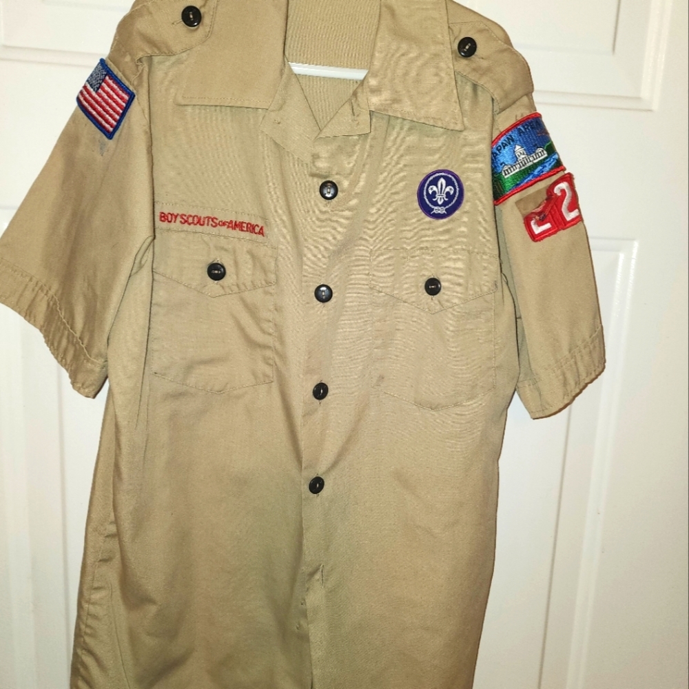 BSA Boy Scout Youth Uniform Shirt - Used Youth Large